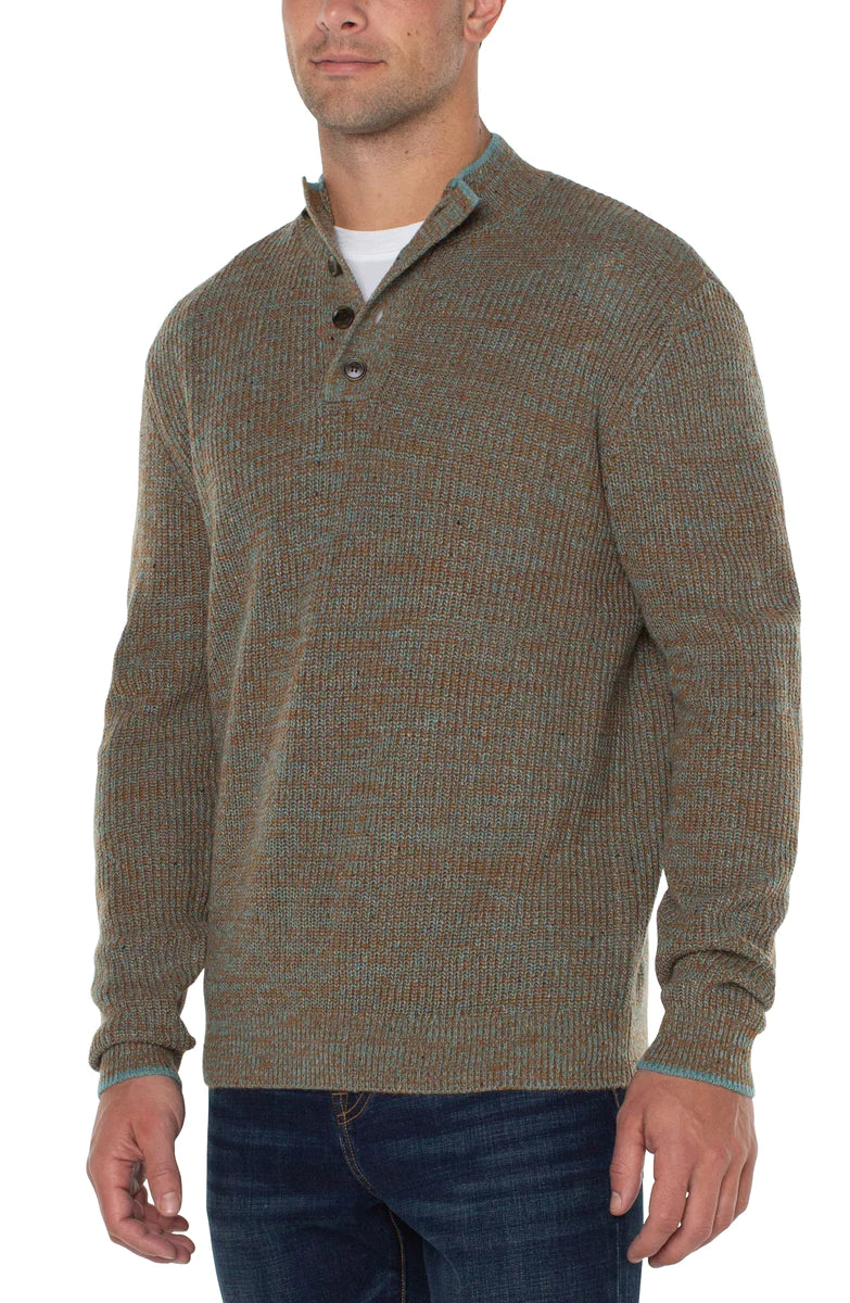 Button Mock neck sweater by Liverpool