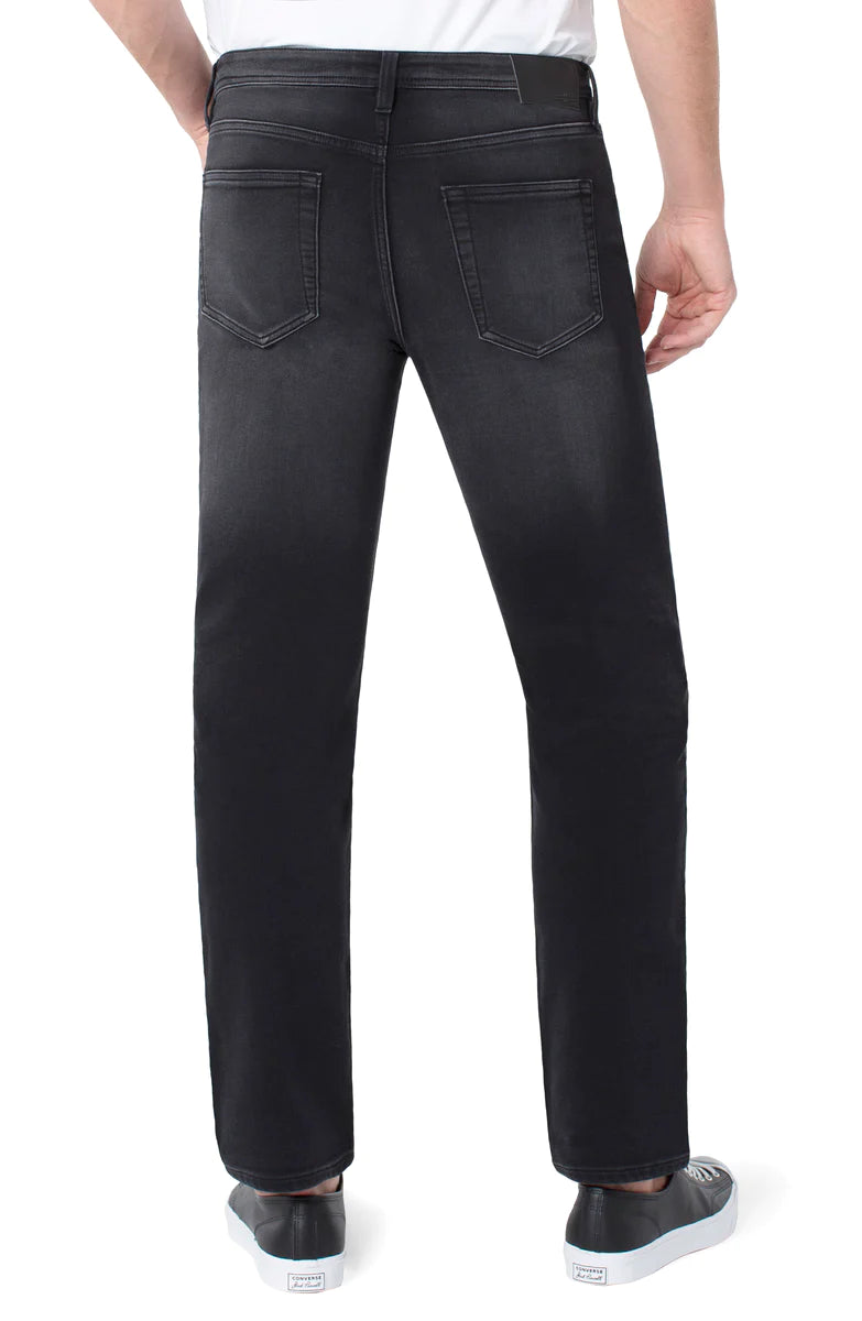 Regent Relaxed Straight Black Knit Eco Denim by Liverpool