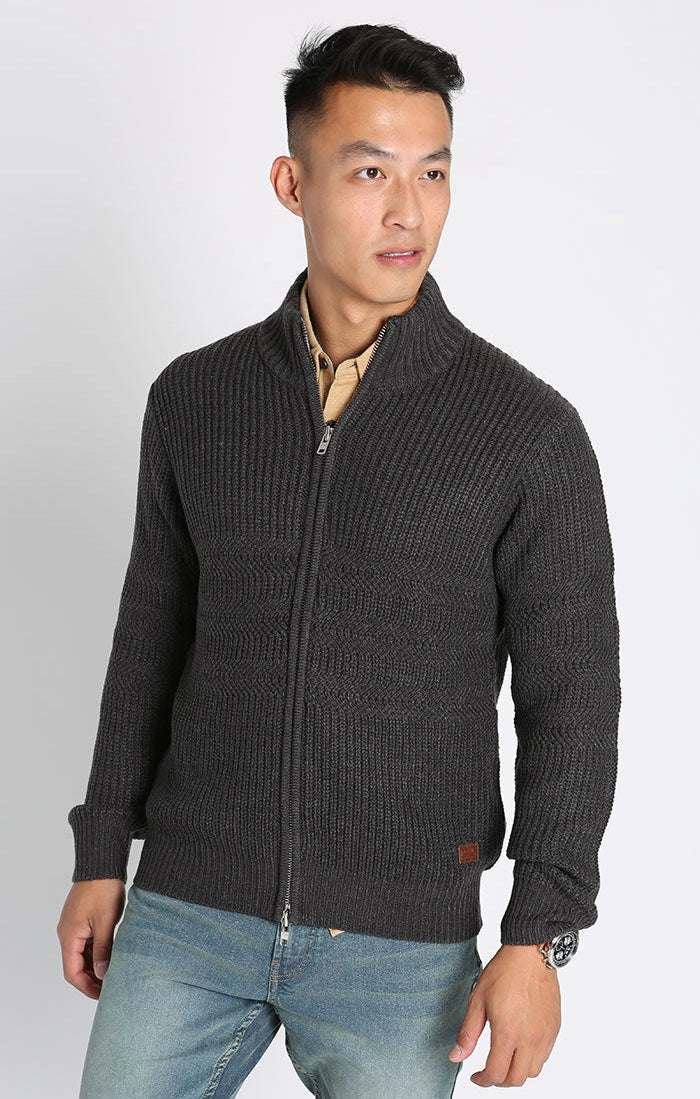 Jachs Full Zip Mockneck Sweater