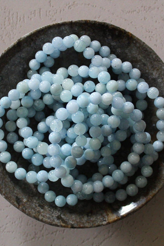 Aquamarine Bracelet 8mm or 6mm