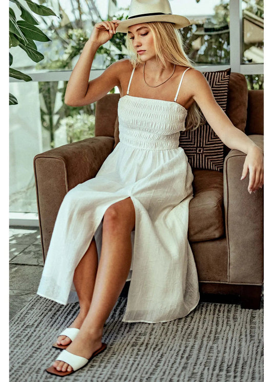 Urban Daisy Smocked Tencel Maxi Summer Dress