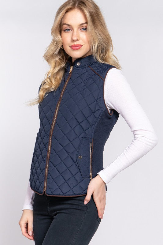 Active Basic Quilted Padded Vest