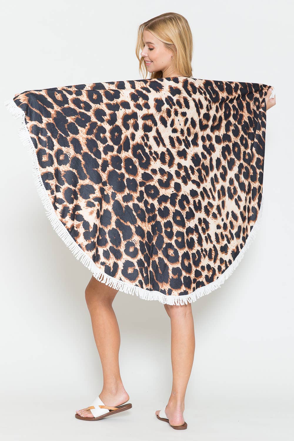 Justin & Taylor Leopard Print Rounded Towel