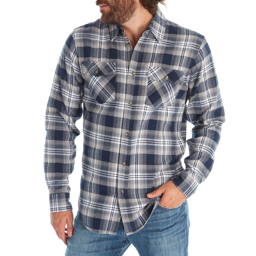 Walker Flannel Shirt - Navy