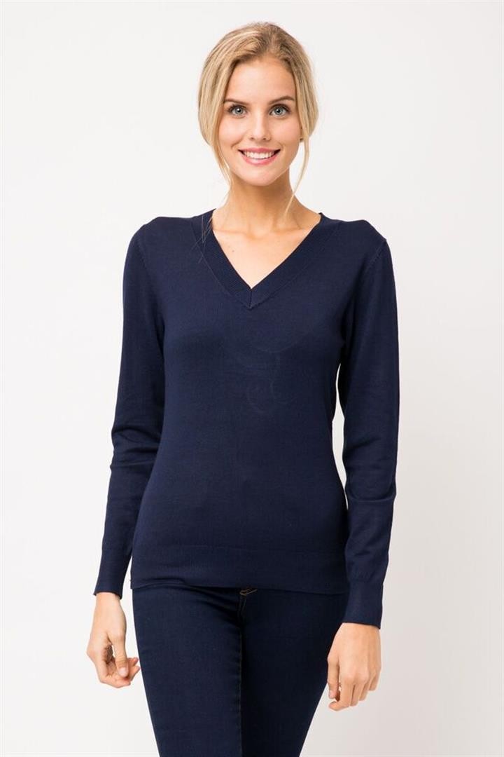 Date in the Hamptons - V Neck Pullover Long Sleeve Sweater