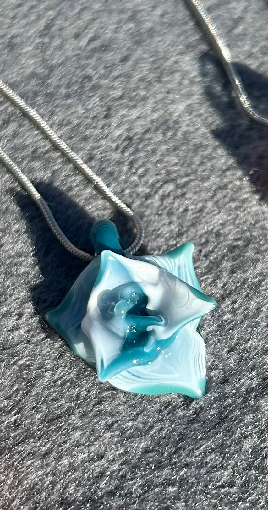 Rose Pendant Necklaces - Hand Blown glass*