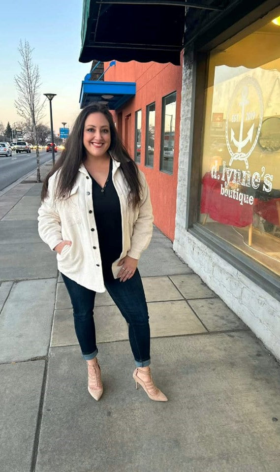 The Ivory Pearl CG - Padded Corduroy Jacket-Ecru