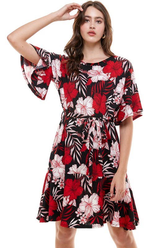 Tropical Flower Dress