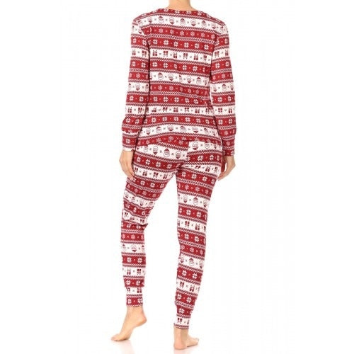 Christmas Pajamas - Fleece Lined with Long Sleeve Top