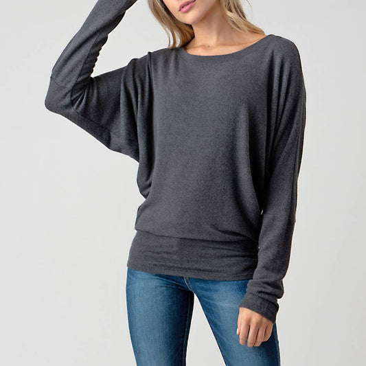 Long sleeve top - Dark Charcoal - Last one Left* size Small