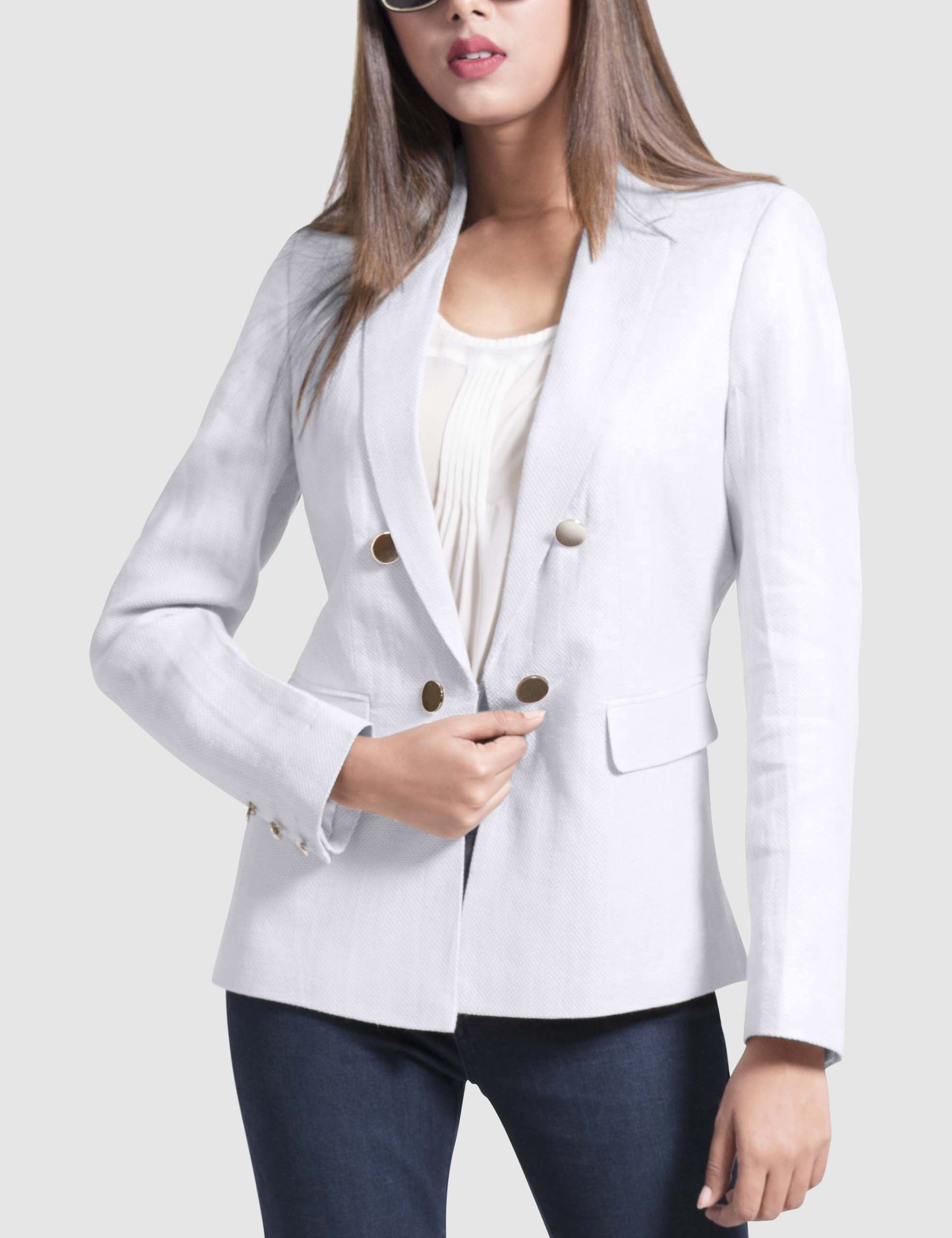 Linen White Blazer - Last one Left* size 8/Small/Medium