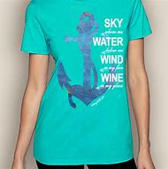 WaterGirl Sky Water Wind Wine Tee - Last one Left* size Small